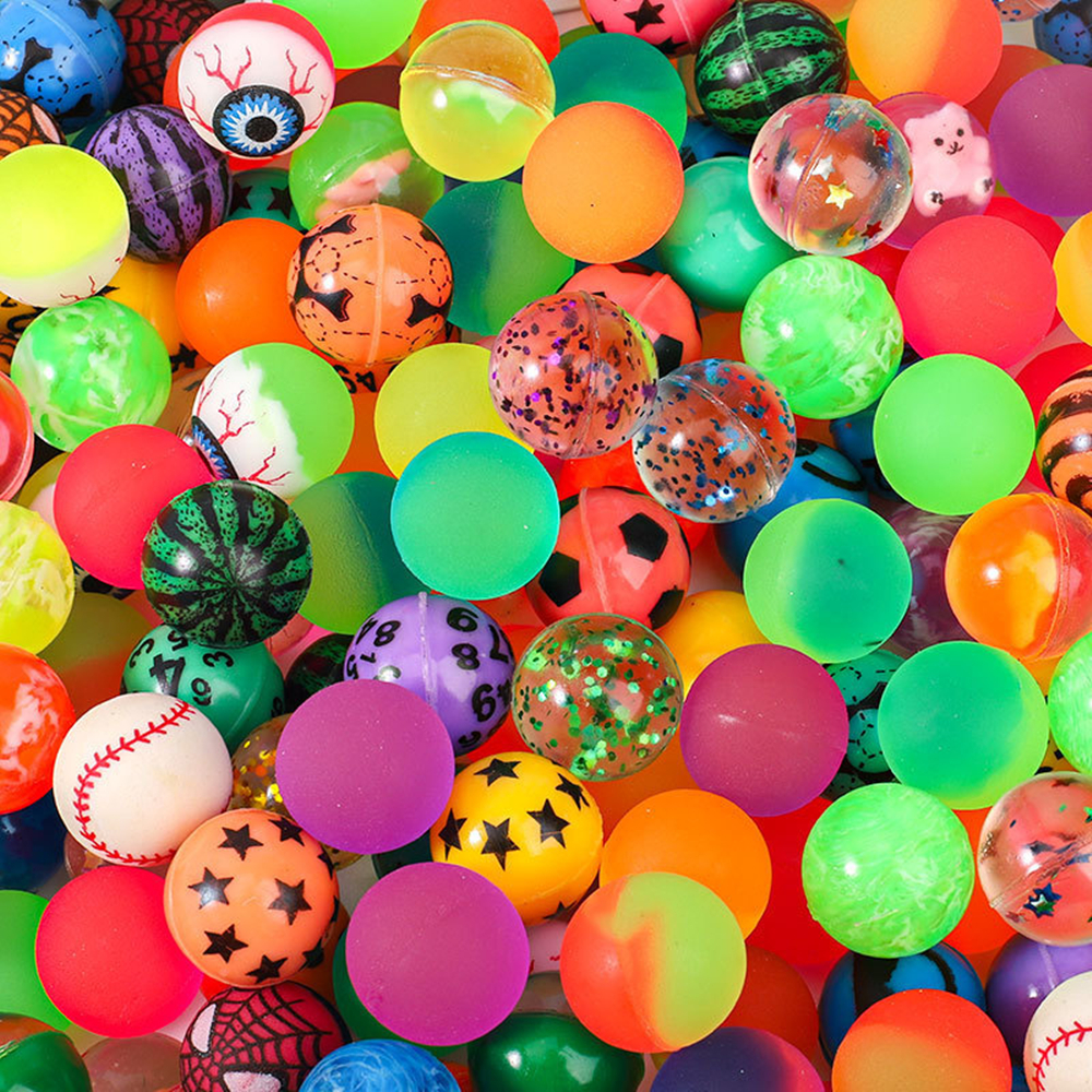 Mainan bola pantul warna-warni Mini 12/30 buah hadiah pesta ulang tahun anak hadiah mandi bayi Pinata pengisi hadiah anak laki-laki perempuan tas hadiah pesta