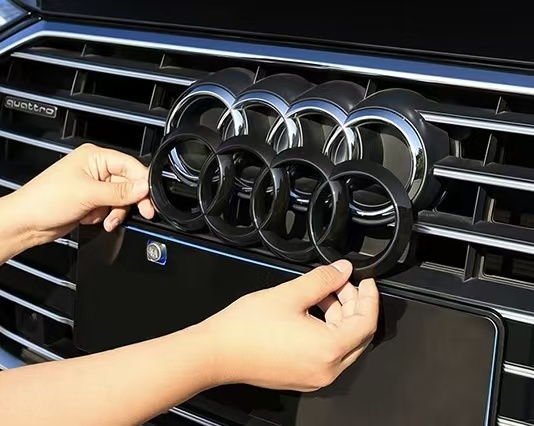 TT ABS черный капот, передняя решетка капота двигателя, Audi A3 A4 A5 A6 A7 Q2 Q3 Q5 Q8, эмблема наклейки на задний багажник, 4-р