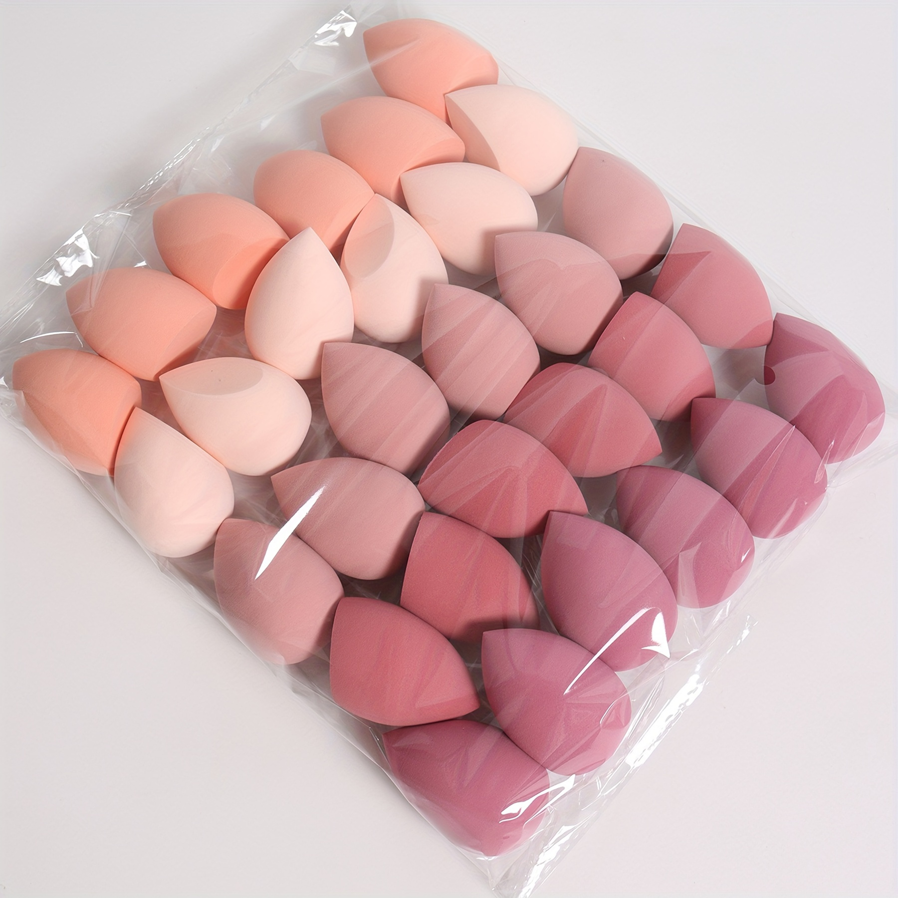 Conjunto de esponja de maquiagem, adequado para creme líquido BB, aplicação em pó, seco e molhado, sopro de uso duplo, ovo, 7 pcs, 18 pcs
