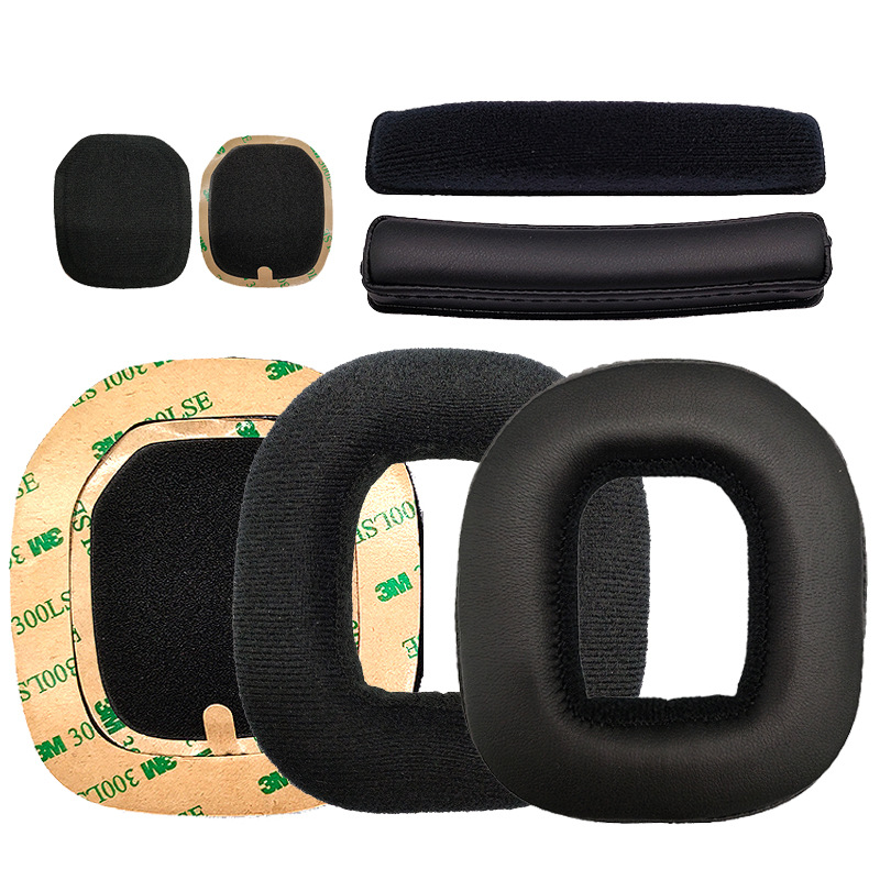 Bantalan telinga pengganti untuk Logitech Astro A50 A10 A20 A40 headphone kulit beludru lengan Earphone ikat kepala penutup telinga