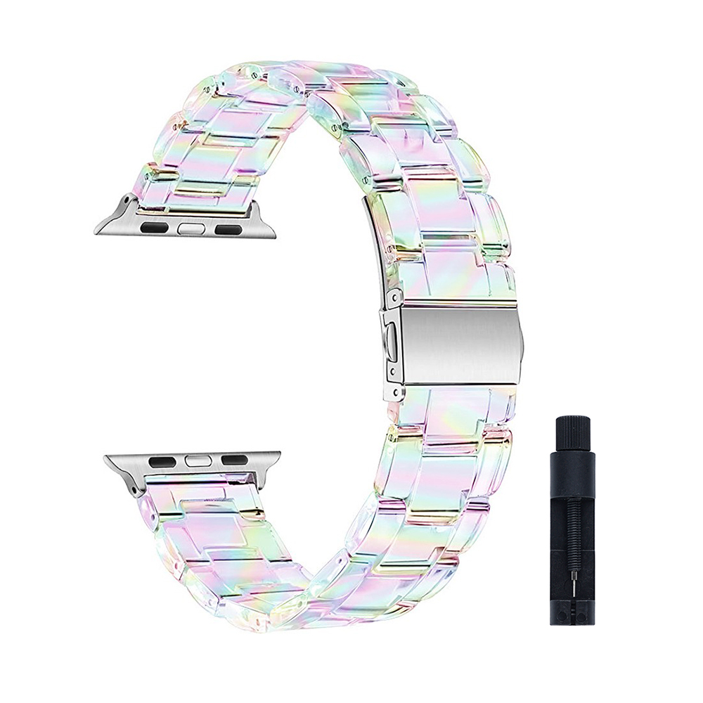 Apple Watch用の透明な樹脂ストラップ,超薄型,49mm, 45mm, 44mm, 41mm, 40mm,iwatchシリーズ9,8,7,6,5,4 3、2、1