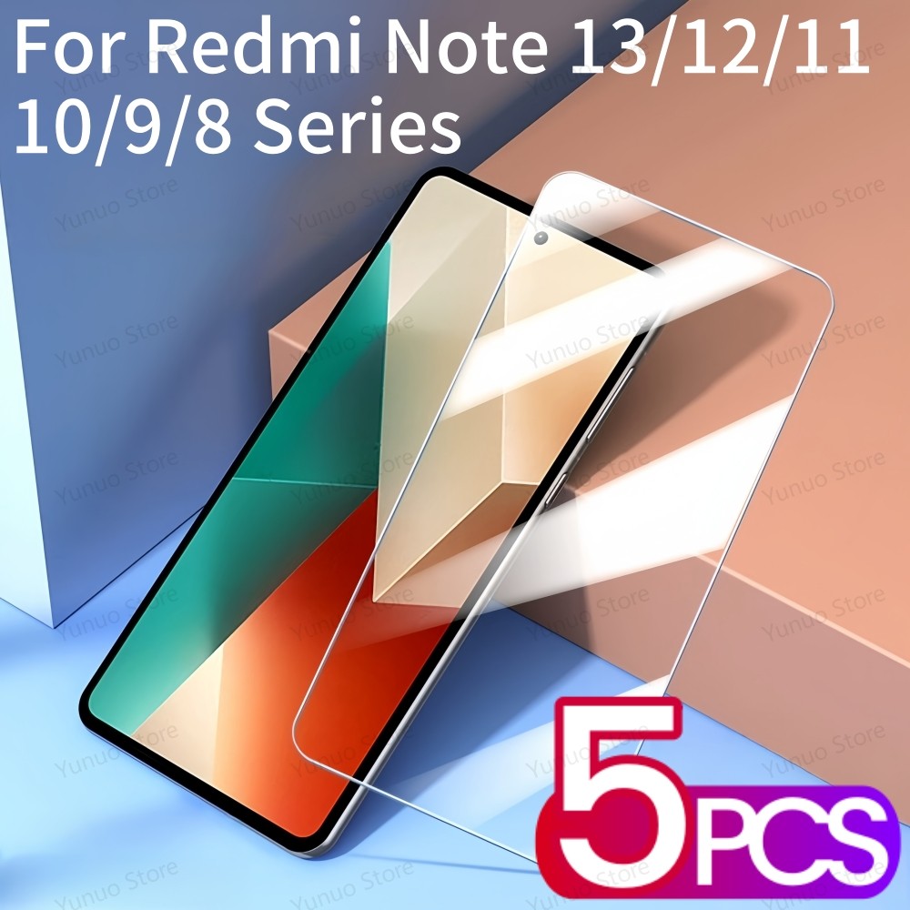 5 個の強化ガラス Redmi Note 13 Pro 12 11 Pro 11S Note 8 9 10 Pro 5G 4G 保護フィルムスクリーンプロテクター Redmi Note13Pro