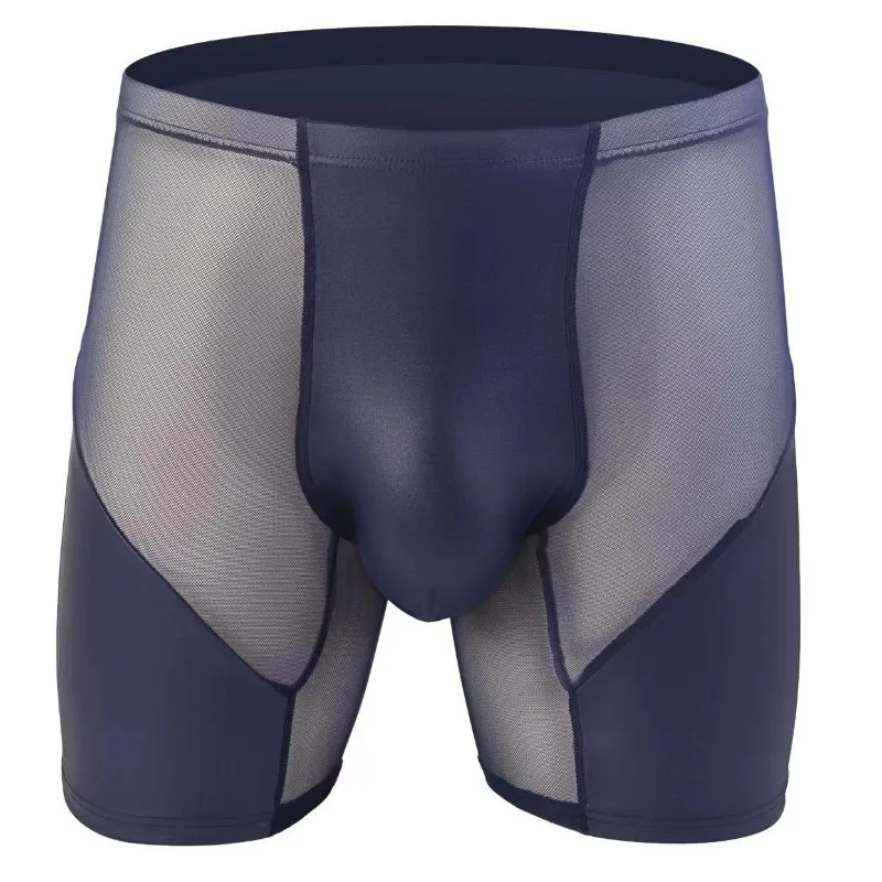 Bragas Boxer extendido pantalones de tres puntos para hombre Boxer suelto transparente deportes casuales cuatro esquinas N255