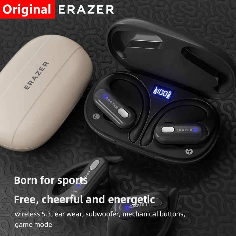 ERAZER XT60 PRO Headphone Nirkabel Earphone Olahraga Bluetooth 5.3 Headset Tahan Air Pengurang Kebisingan Suara Stereo HiFi