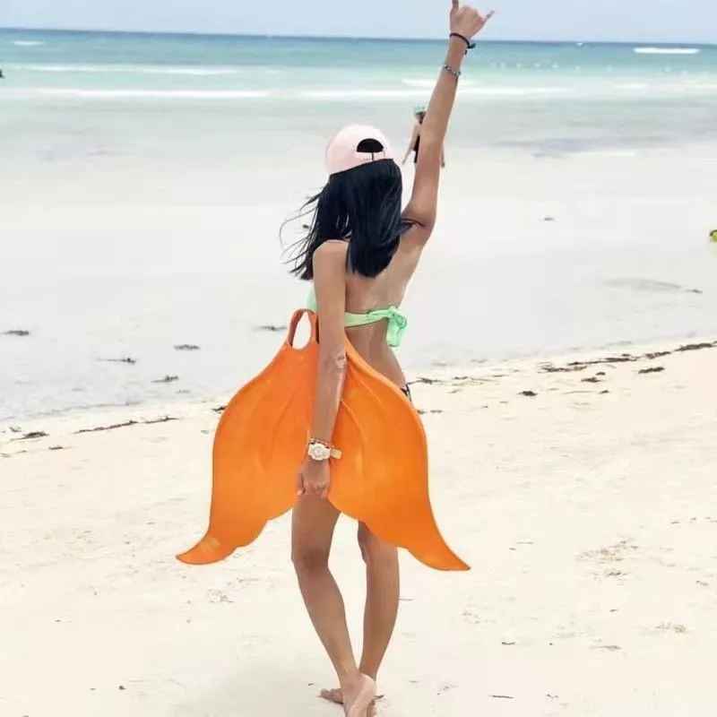 Sirip Karet Mermaid Feet Web Dewasa, Ekor Mermaid Training Single Web untuk Berenang, Menyelam di Laut, Sirip Karet Mermaid untuk Anak, Menyelam Profesional