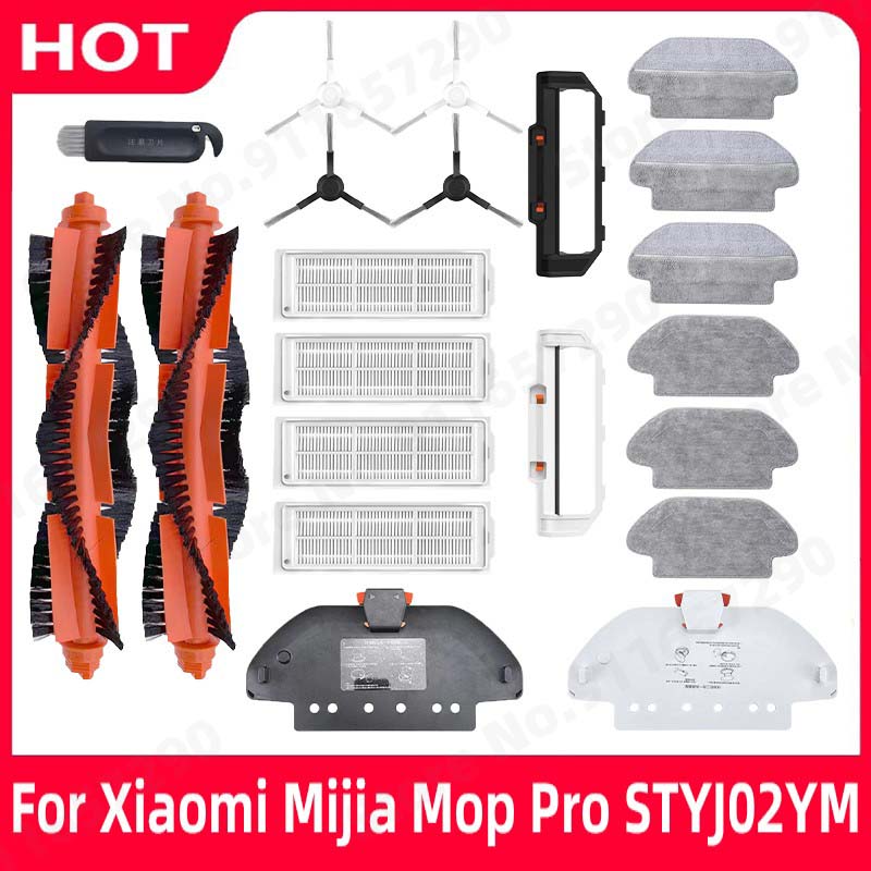 Hauptseitenbürste Mopptuch HEPA-Filter für Xiaomi Mi Robot Vacuum Mop Pro STYJ02YM Mijia Staubsauger Ersatzzubehör