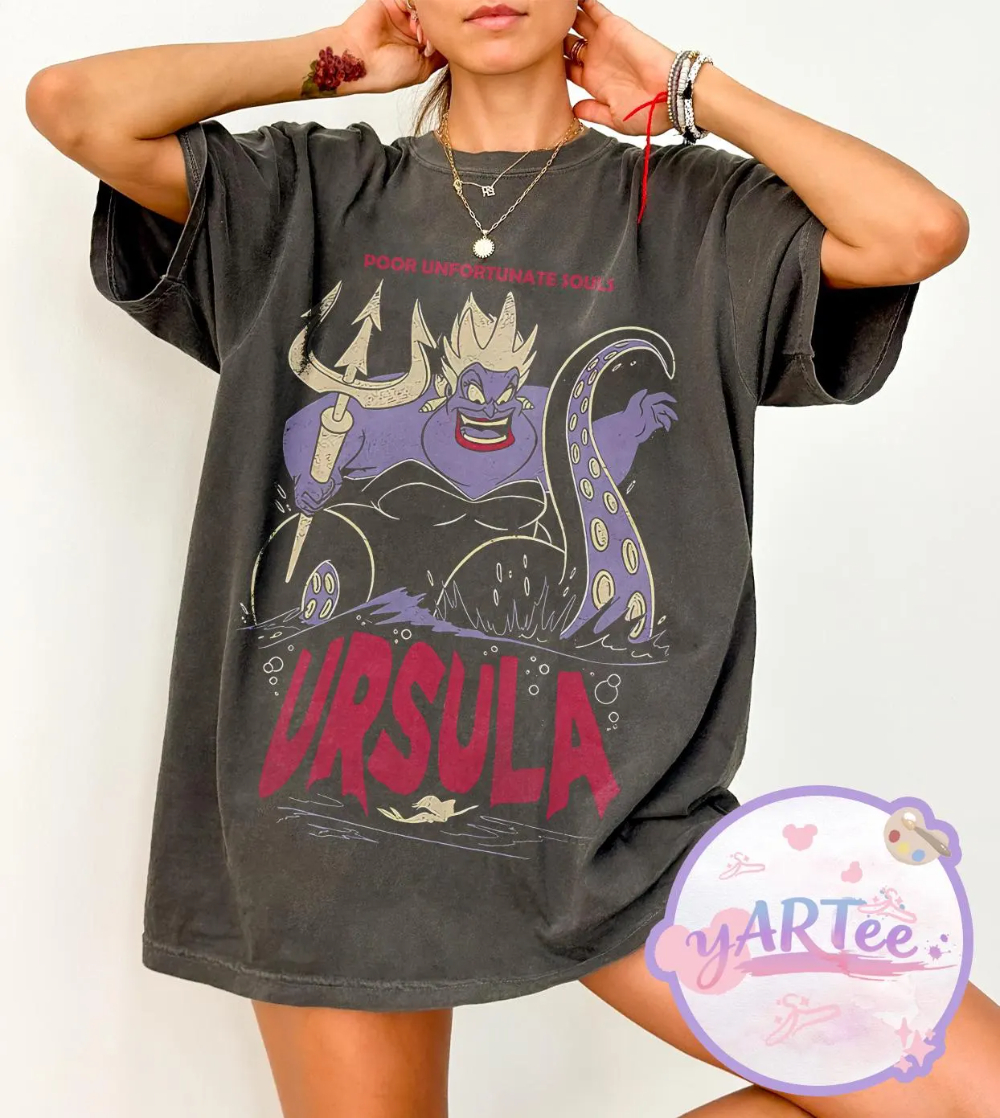 Retro Disney Ursula T-shirt, Poor Ursula T-shirt, Villain Squad T-shirt, Disney World Tour T-shirt, Little Mermaid Gift