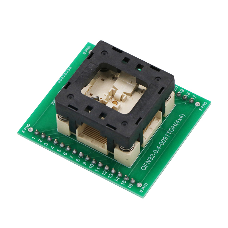 QFN32 32-контактный ICsocket шаг 0,4 ICsize4*4 Программирование/тест/Burnin Адаптер гнезда Высокотемпературное 30 В 50 мОм тестовое сиденье для разъема проводов