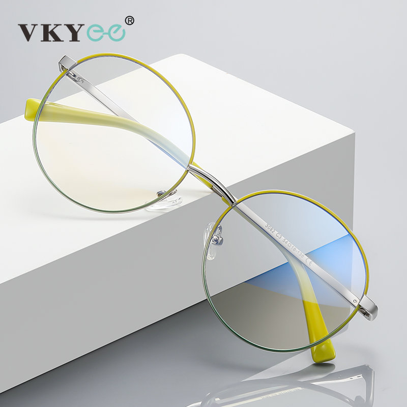 VICKY Retro Runde Myopie Brillen Hyperopie für Frauen Lesen CR39 Anti Blau Licht Optische Brillen Rahmen PFD3082