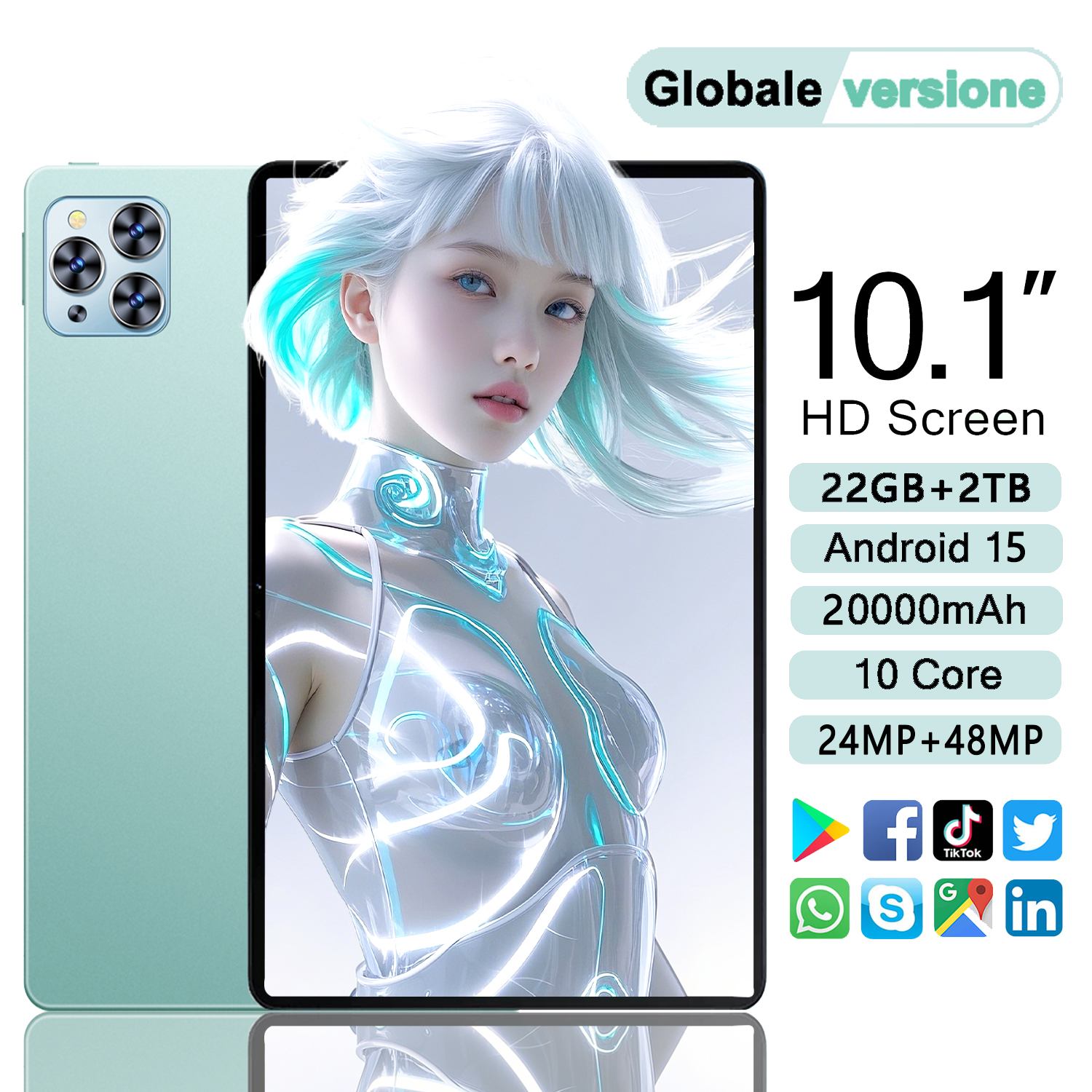 Tableta Original Pad 8 pro 10.1-inch 4K FHD Screen Android 14 Snapdragon 8 gen 3 Global 22GB+2TB 4G Lte 2.4G/5G WIFI