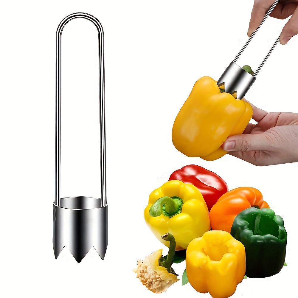 Herramienta Corer de acero inoxidable de 1/2/3 piezas: para frutas y verduras como manzanas, pimientos y tomates |   Fácil extracción de núcleos |   Durable