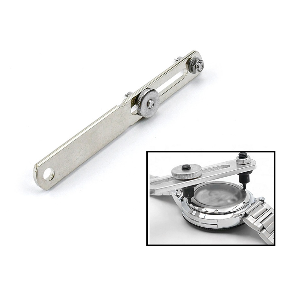 Kit de reparación de relojes de acero inoxidable, abridor de caja trasera ajustable, removedor de cubierta, tornillo para relojero, herramienta de cambio de batería abierta