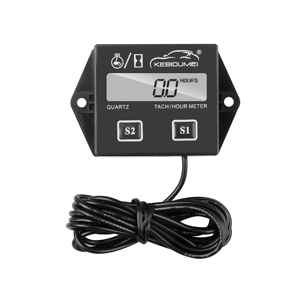 Digitale Motor Snelheidsmeter Motor Urenteller Toerenteller Gauge RPM LCD Display Voor Benzine 2/4 Takt Boot Motorfietsen Kettingzaag