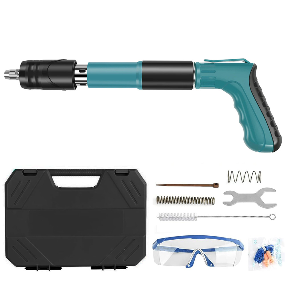 Pistolet à clous manuel en acier avec 5 vitesses réglables, mini cloueur portable pour l'installation de clous sur murs en béton, plafonds et planches de bois