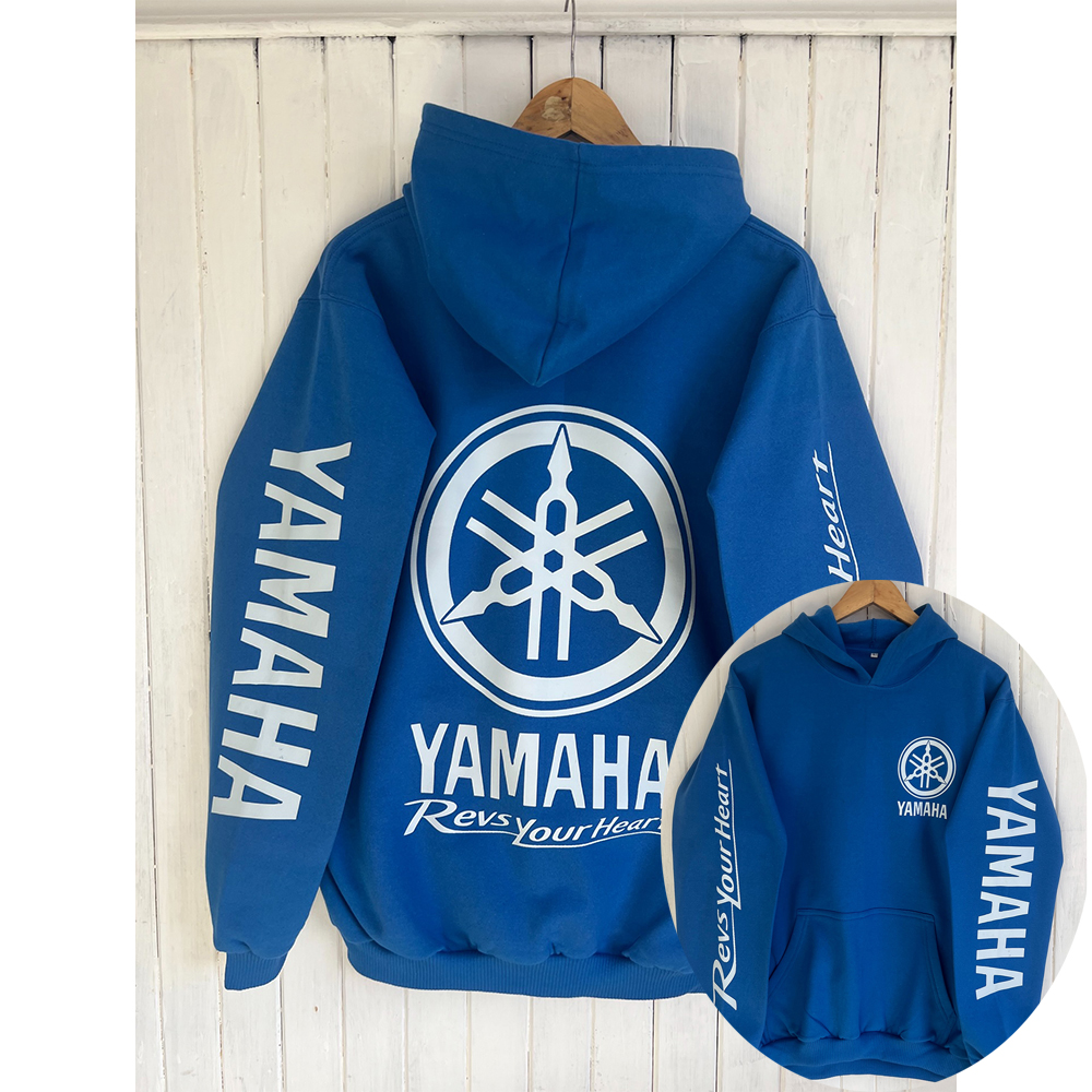 Nuova Abbigliamento Sportivo Yamaha Primavera Estate in Cotone, Felpa con Cappuccio alla Moda per Uomo e Donna, Comoda e Oversize, Top da Moto da Corsa