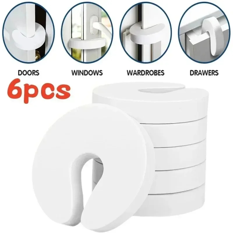 6Pcs Door Finger Pinch Guards Baby Proof Doors Slam Stopper Extra Soft Foam Protectors Child Safety Baby Safety Finger Protect