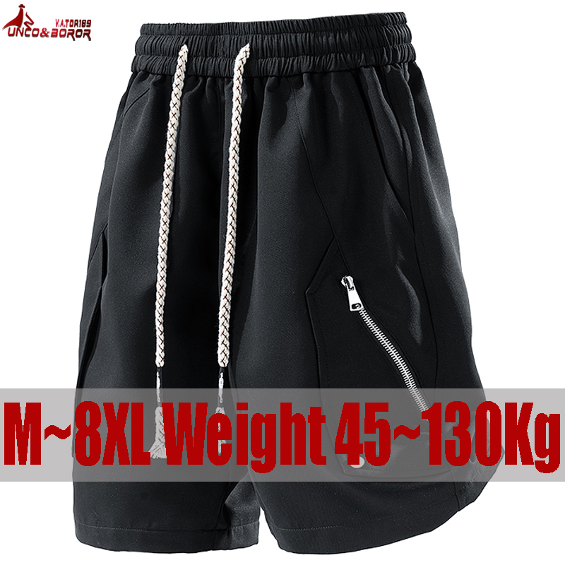 プラスサイズ 7XL 8XL サマーファッション 無地 カーゴショーツ メンズ カジュアル ルーズ レトロ 五分丈パンツ メンズ マルチポケット ショーツ