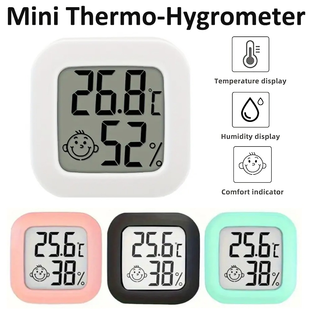 Termômetro Digital Higrômetro Medidor de Temperatura Interna LCD Eletrônico Sensor de Umidade Estação Meteorológica para Casa