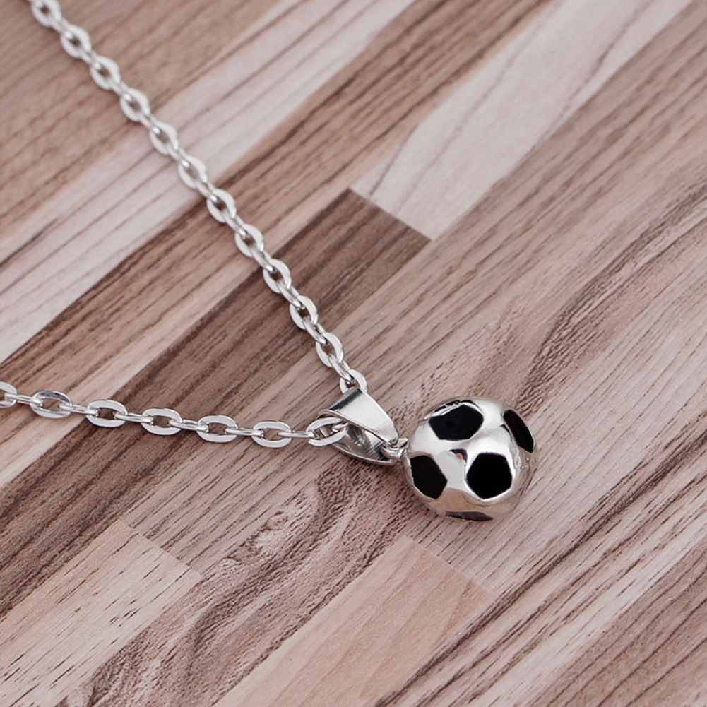 Novo hip hop masculino hippie esportes moda colar de futebol pingente colar liga corrente bola de futebol colar jóias presente