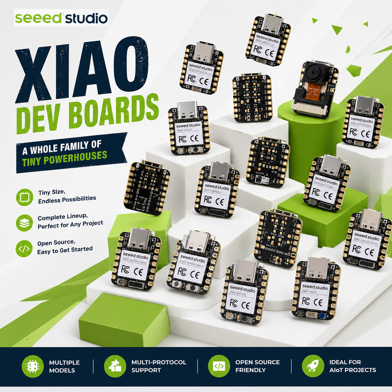 Seeed Studio XIAO ESP32 C6 C3 S3 C5 Development Board Arduino nRF52840 Sense Plus RP2350 SAMD21 MG24 XIAO RP2040 Dev Board MCU﻿