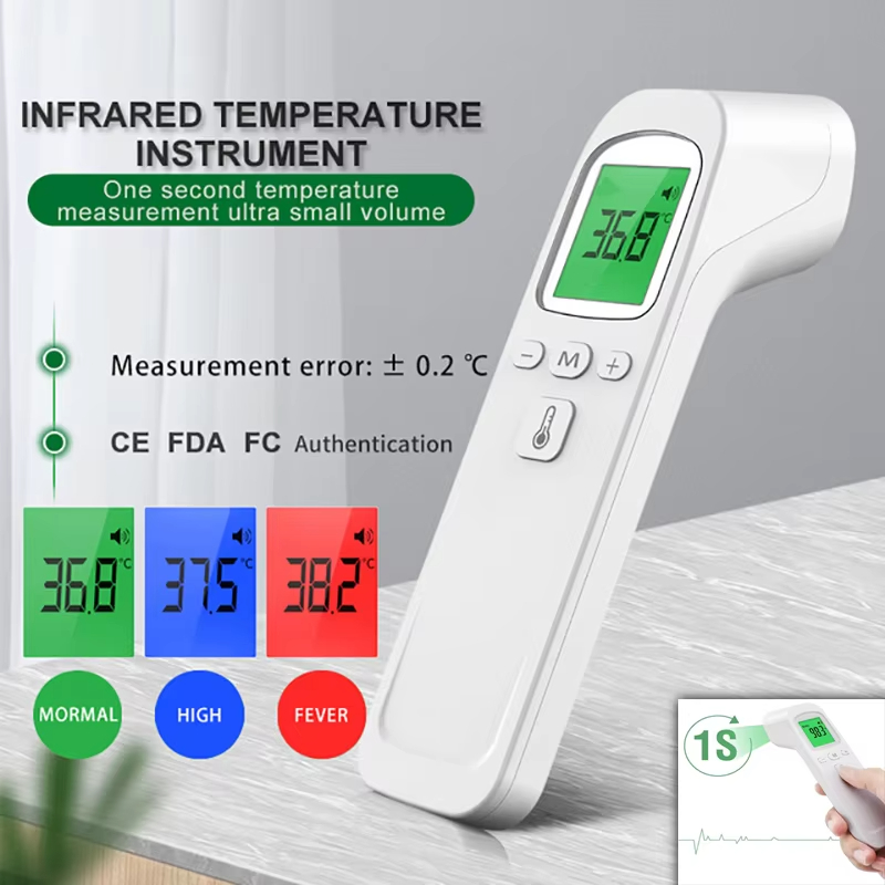 AJC Termómetro infrarrojo Digital LCD Medición corporal Niños Adultos Febbre IR Niños Termometro sin contacto