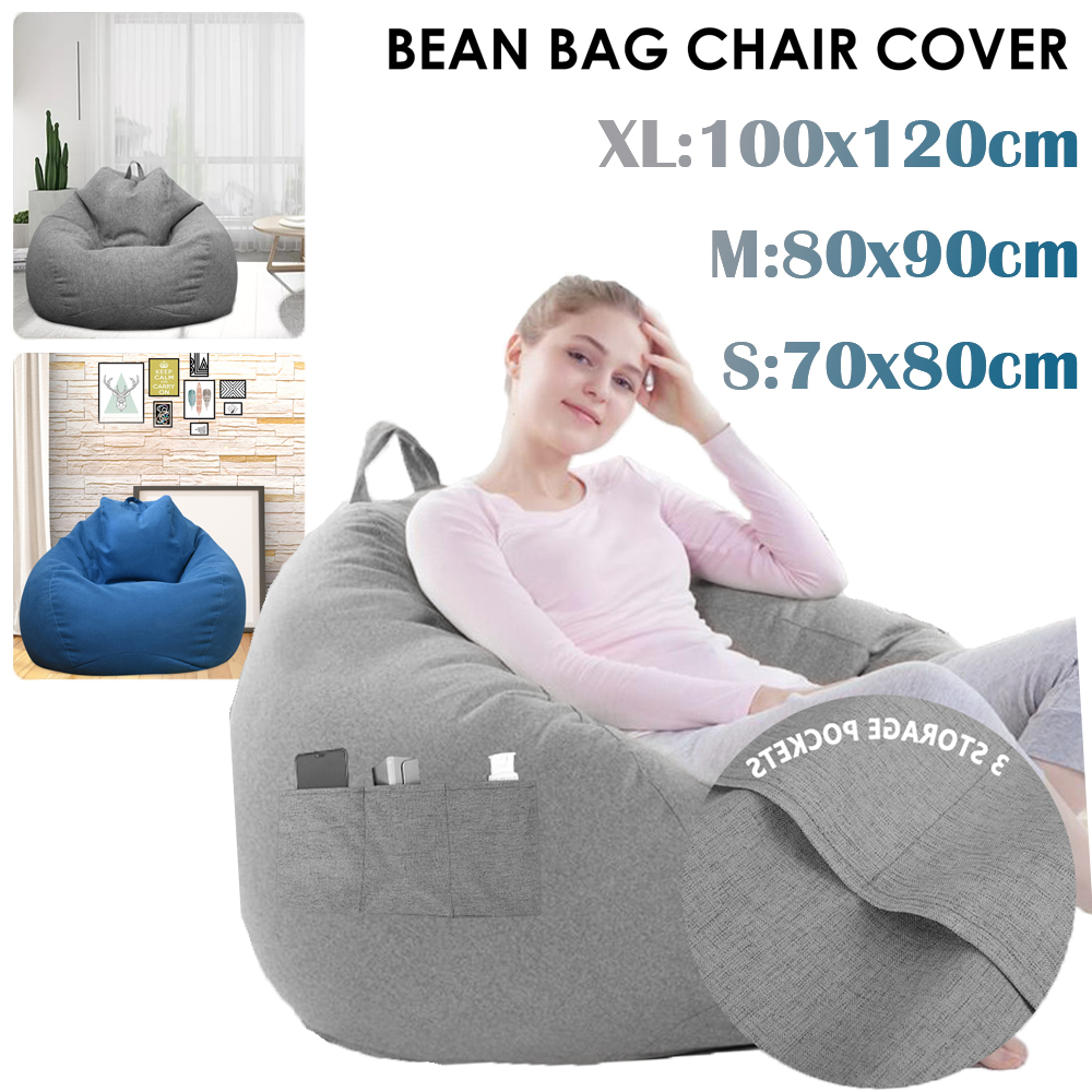 Large Sofas Cover Removable Lazy Sofa Comfortable Outdoor Lazy Seat Bag Couch Cover Tatami for Home Garden Living Room Beanbags