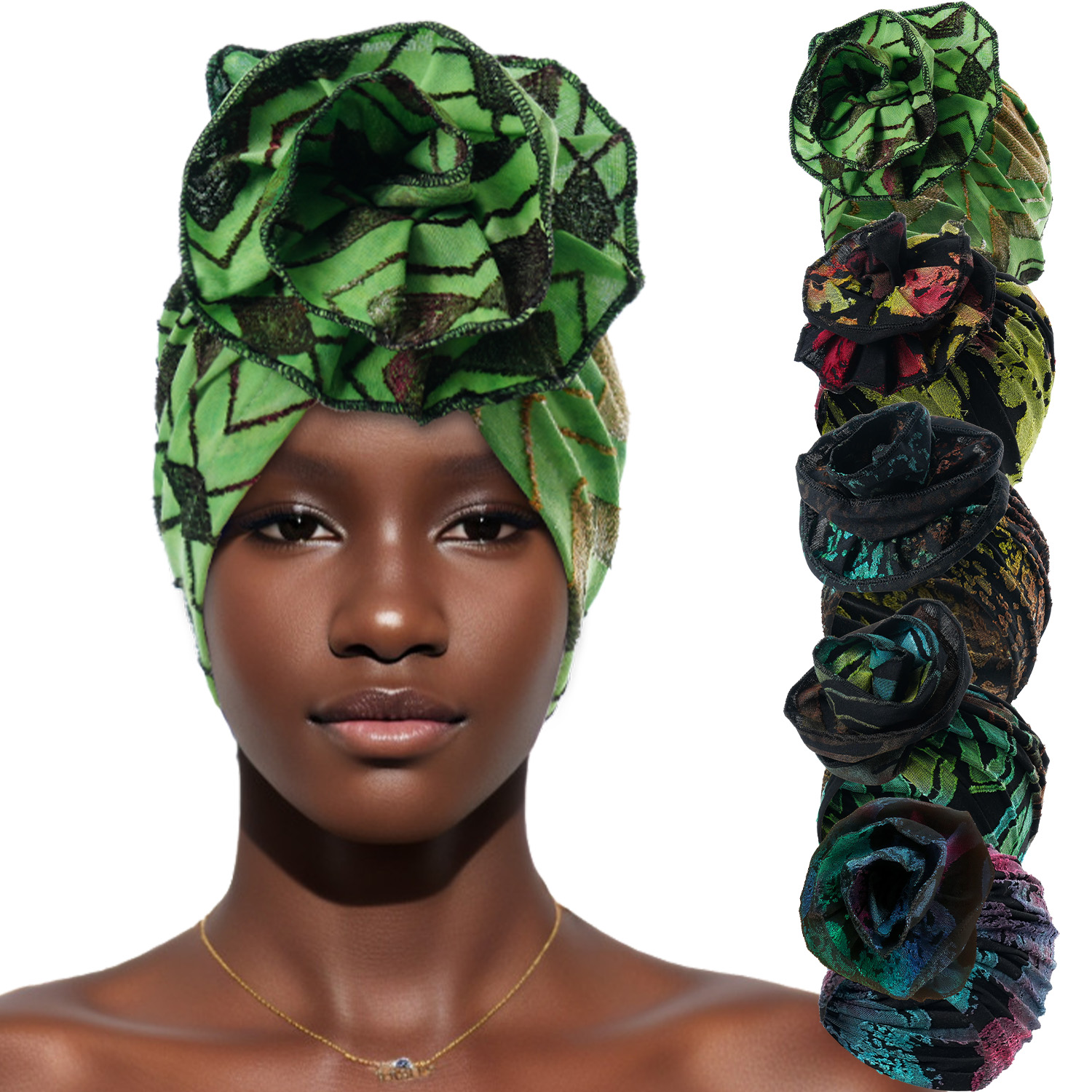 Turban musulman en velours pour femmes africaines, grande fleur, écharpe musulmane, bonnet de chimio islamique, bonnets de cheveux décontractés, casquettes Hijab, haute qualité
