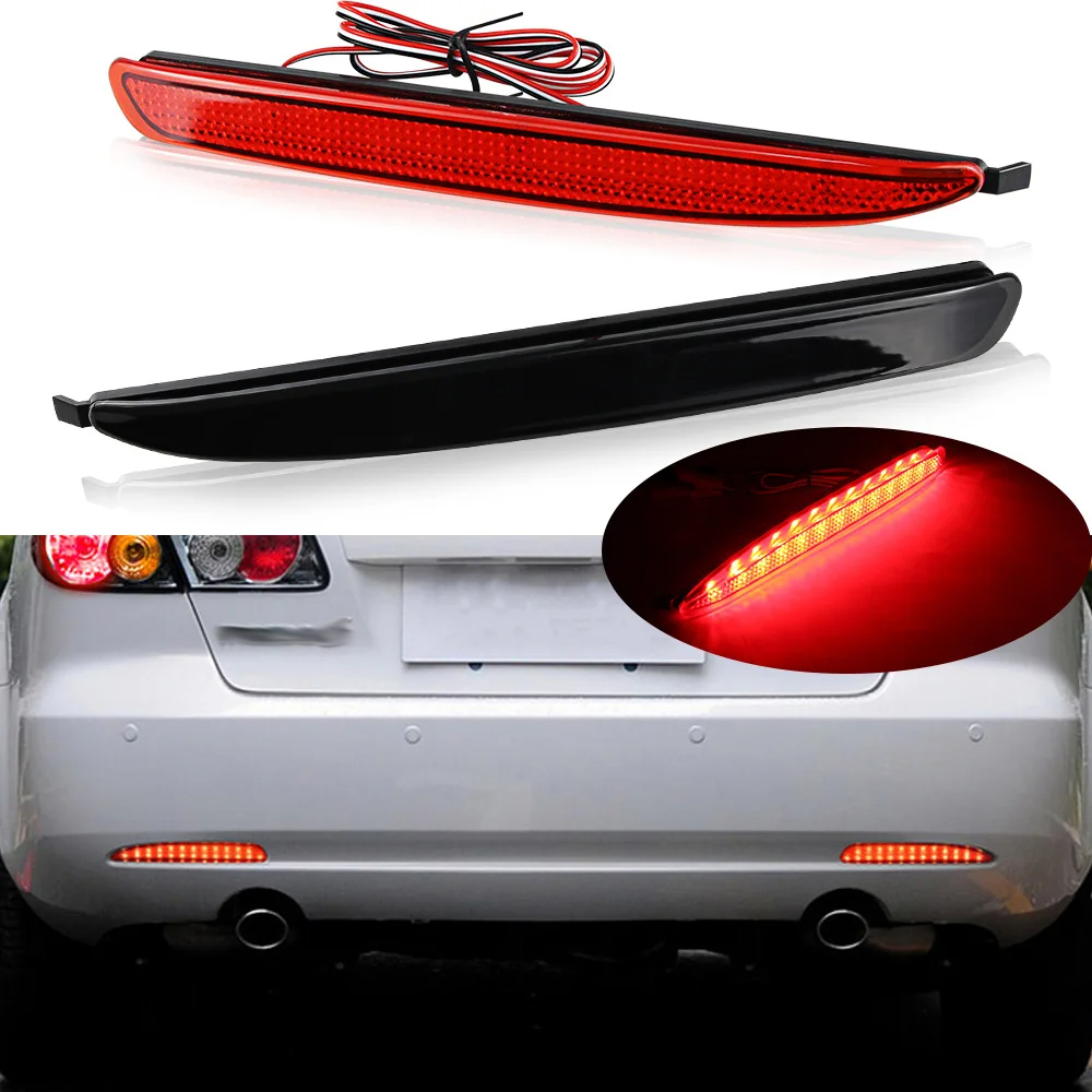 2 pièces pour Mazda 6 2003-2008 pour Mazda6 Atenza Sport pour Mazdaspeed LED pare-chocs arrière lumière voiture réflecteur frein arrêt lampe de course