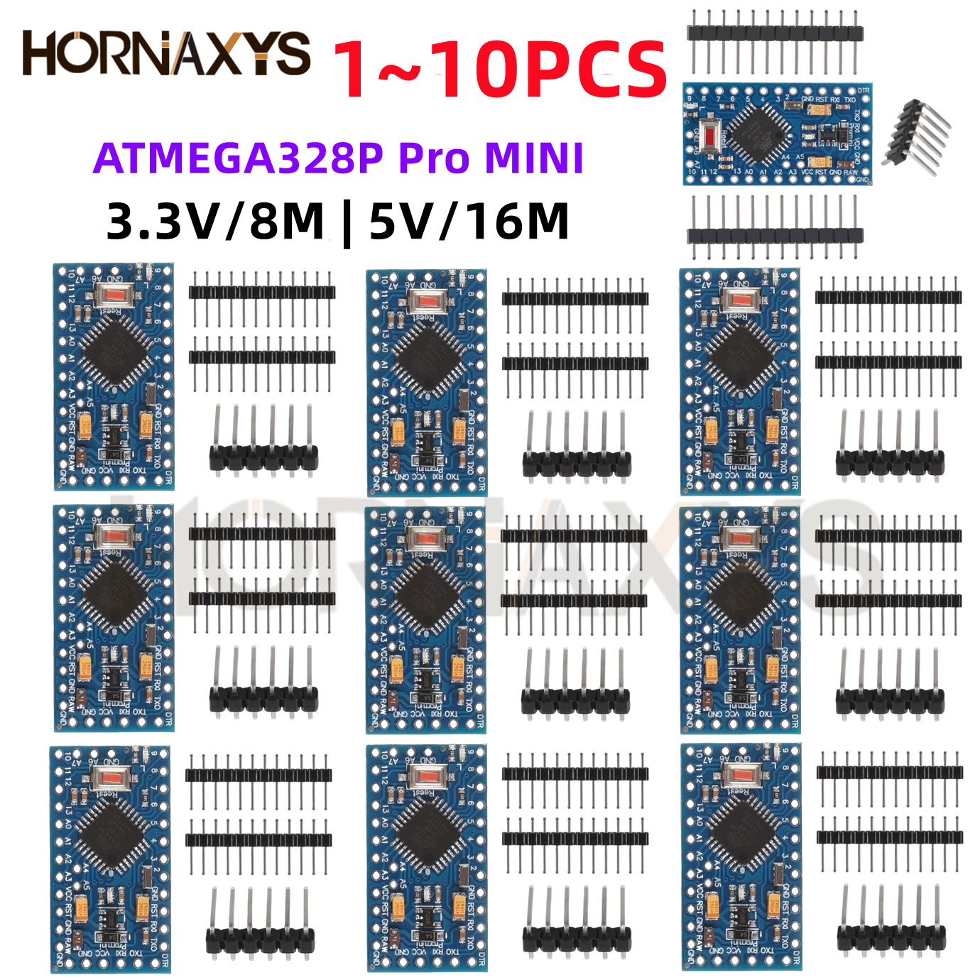 1-10 шт. Pro Mini 328 Mini ATMEGA328P ATMEGA328 модуль 5 В 16 МГц макетная плата 3,3 В 8 МГц электронный строительный блок для Arduino
