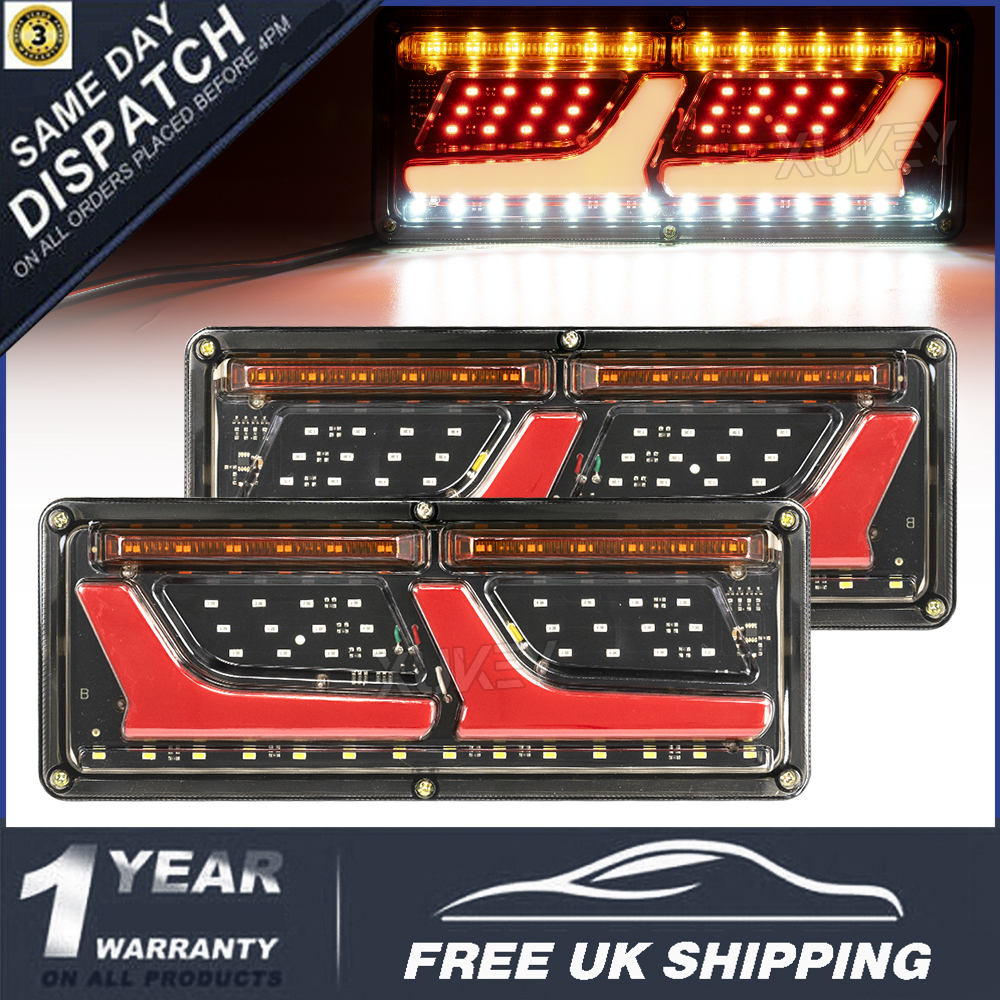 Luz trasera LED dinámica 2X 12V camión UTE CARAVAN freno antiniebla coche INDICADOR 4WD