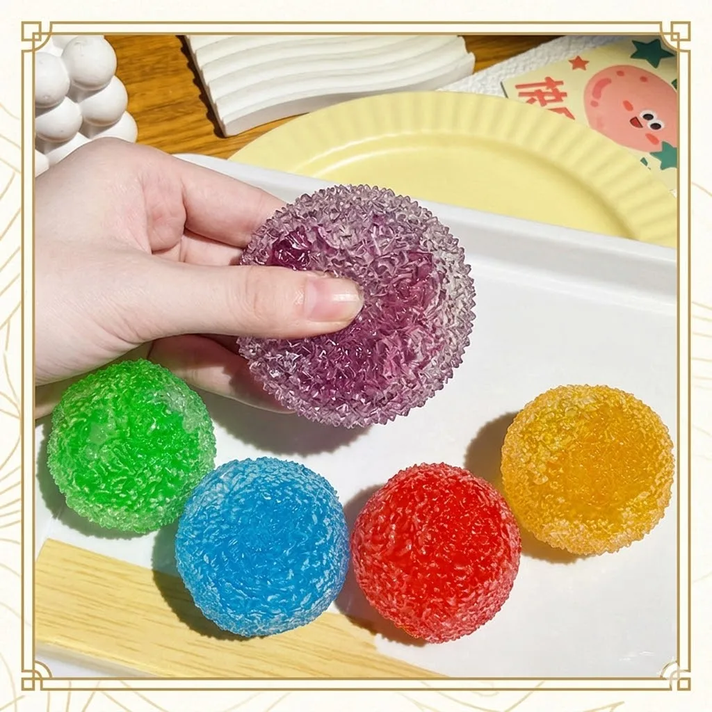 Mainan Squishy Ice Noisy Ball Maltose Fidgets Blind Box, Lembut, Slow-rebound, Anti-Stres, untuk Dewasa, Latihan Tangan, Hadiah