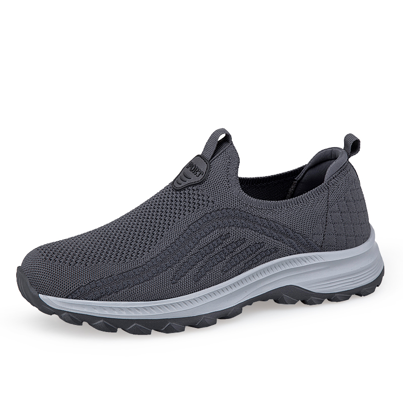 Plus Big 49 50 51 52 Sepatu Jalan Slip-On Pria Lansia Sepatu Kasual Anti-selip Jaring Bersirkulasi Sepatu Nyaman Ringan