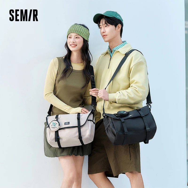 Semir Bolso de hombro de viaje para hombre 2025 Bolso de equipaje cruzado multifunción de gran capacidad para parejas y viajes al aire libre