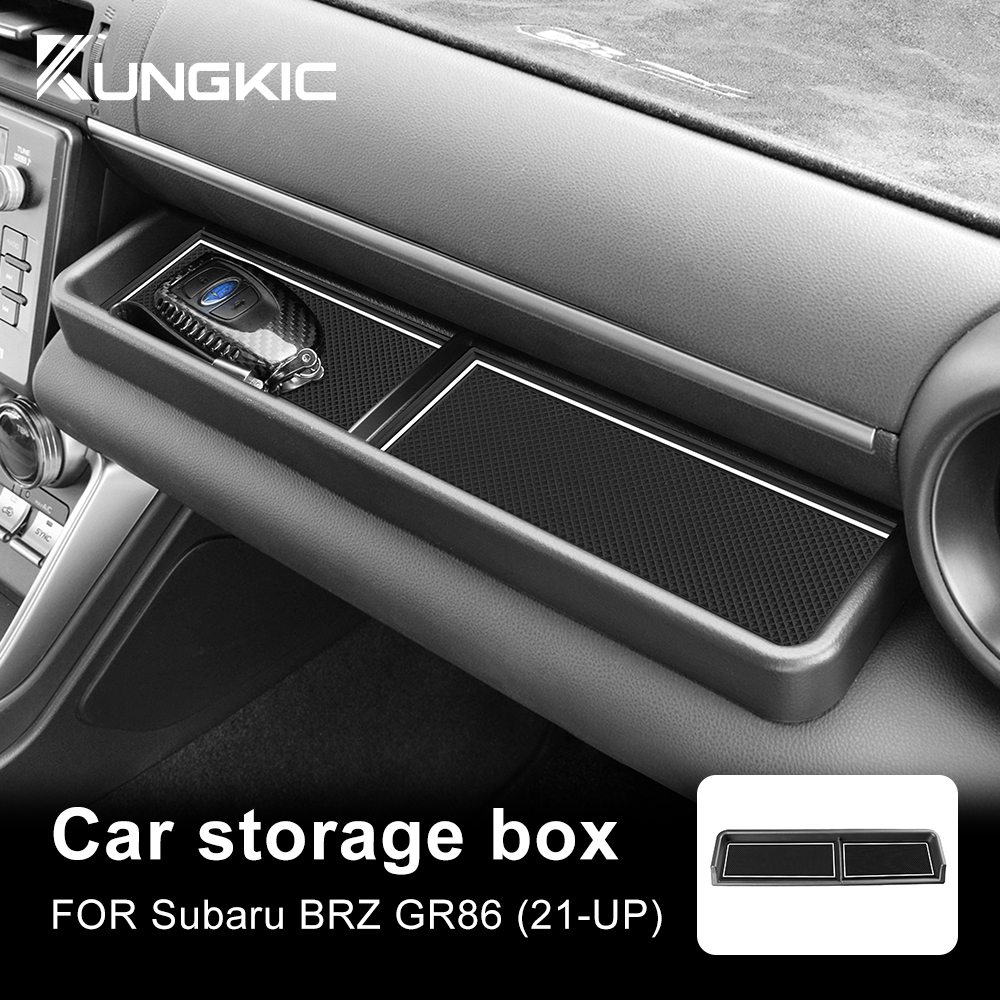 KUNGKIC pour Subaru BRZ Toyota GR86 2021-2023 2024 2025 co-pilot boîte à gants rangement rangement téléphone organisateur RHD LHD accessoires