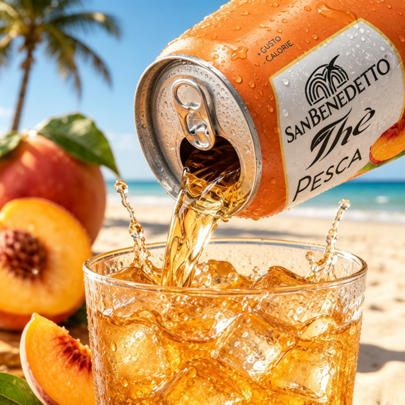SANBENDETTO Natürlicher Pfirsichtee 330ml 24er Pack Glutenfrei Für Büro Vorrat Küche Speisekammer