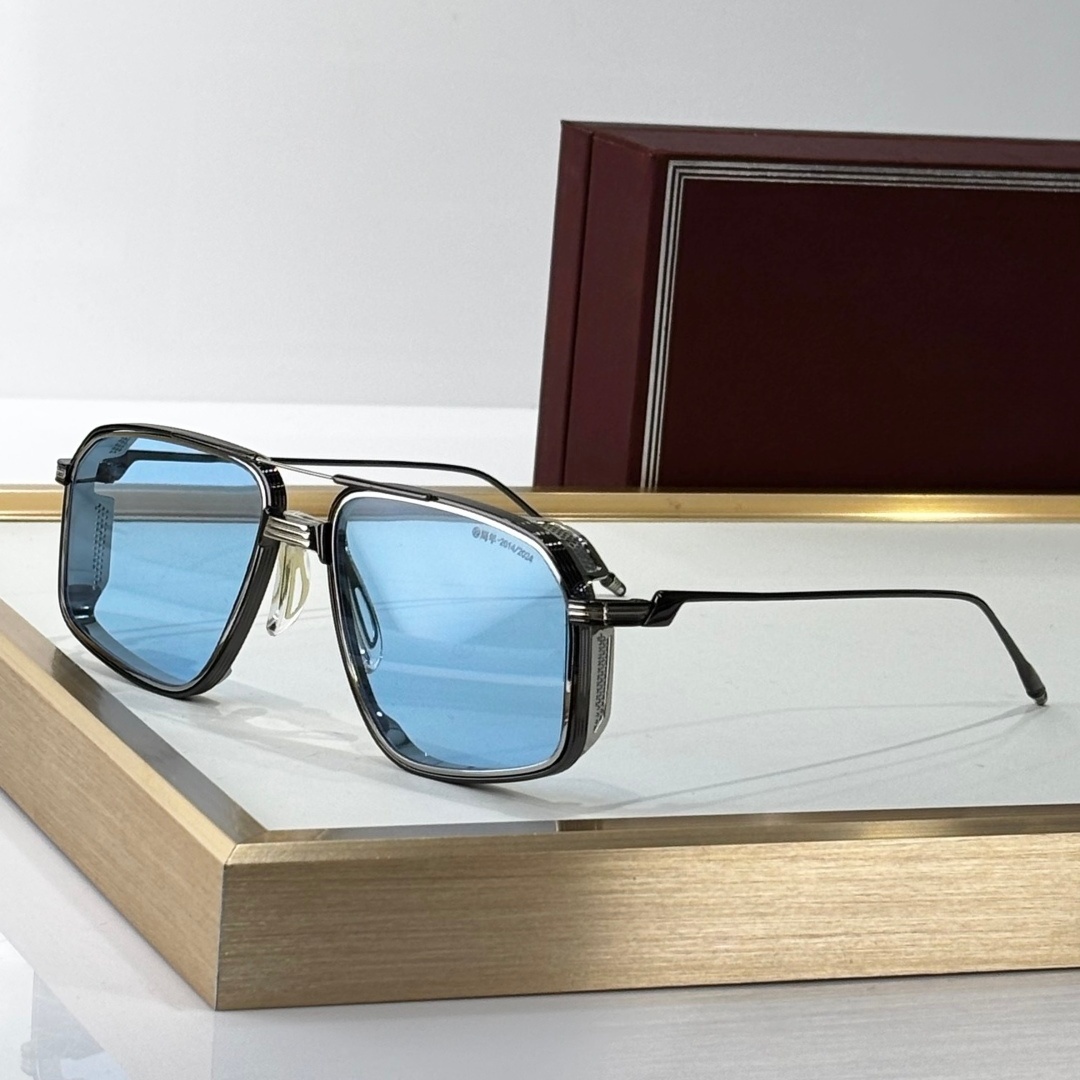 JAGGER 56-16 Hochwertige Sonnenbrille für Herren und Damen Klassische 10. Jubiläums-Punk-Luxus-Titan-Designer-Sonnenbrille