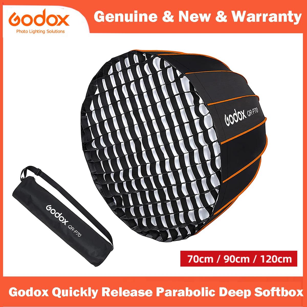 Godox QR-P70 70 cm P90 90 cm P12 120 cm grille de boîte à lumière profonde parabolique à dégagement rapide pour Godox Aputure Bowens Mount Studio Flash