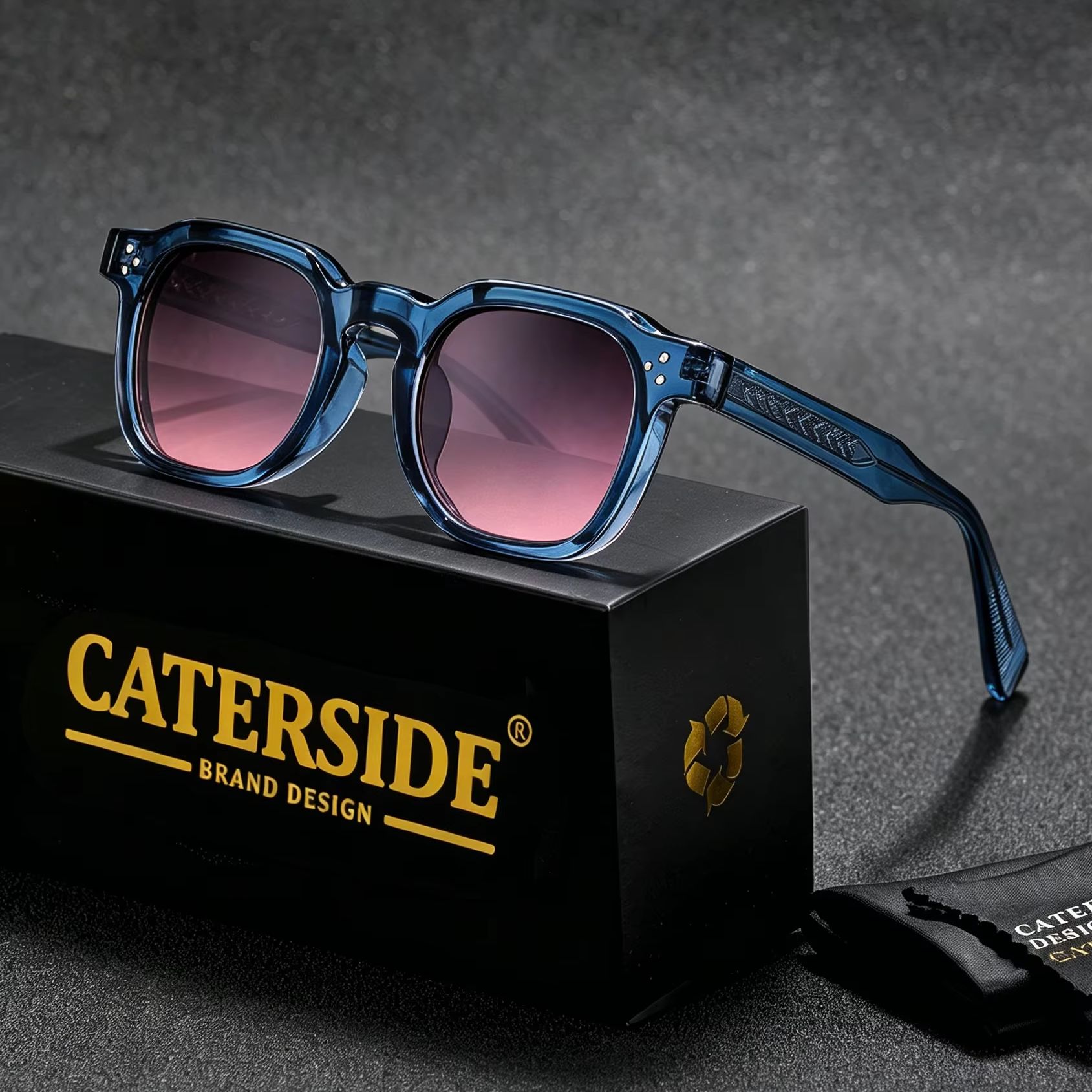 CATERSIDE, nuevas gafas de sol cuadradas Retro Punk para hombre, montura pequeña, gafas de sol de diseño personalizado para mujer, regalo de fiesta de viaje y Festival
