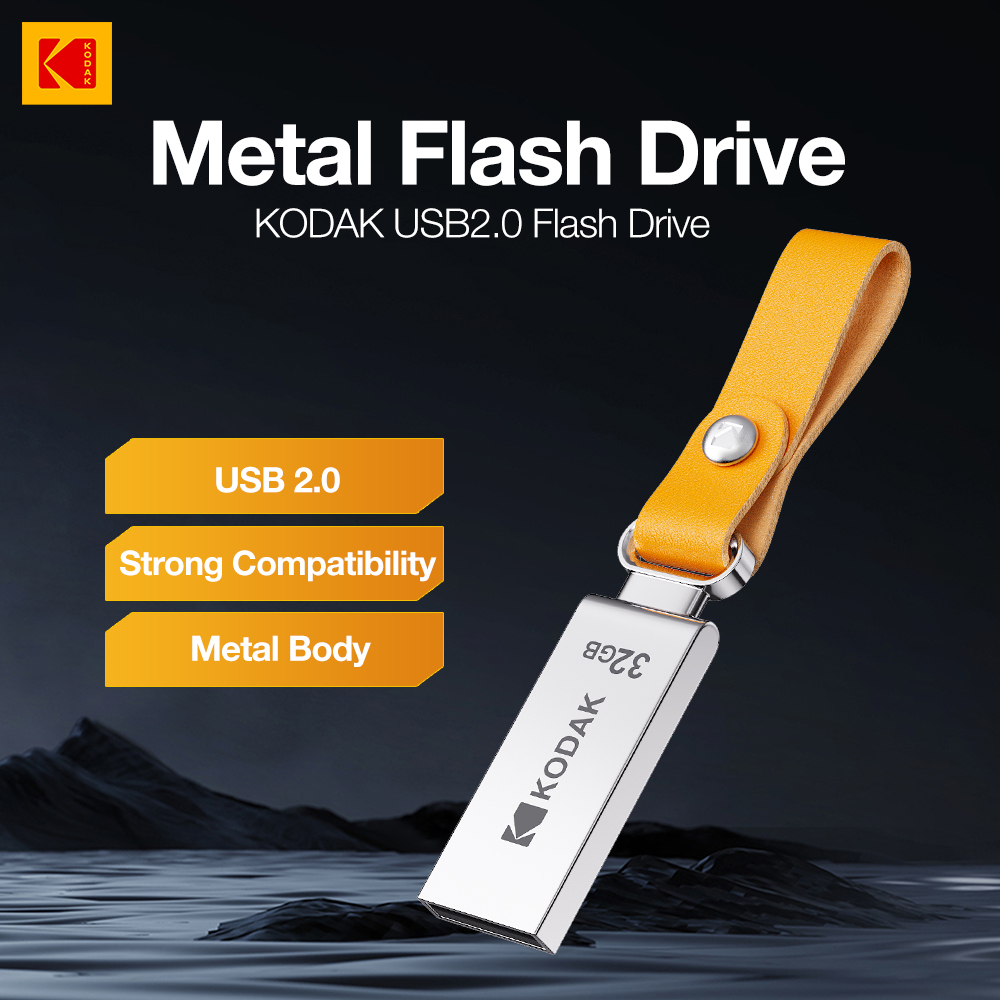 KODAK K122 Мини-металлический USB-накопитель Ремешок для ключей Pen Drive USB2.0 Thumb Drive 32 ГБ 64 ГБ для автомобилей, ноутбуков, настолей MacBook