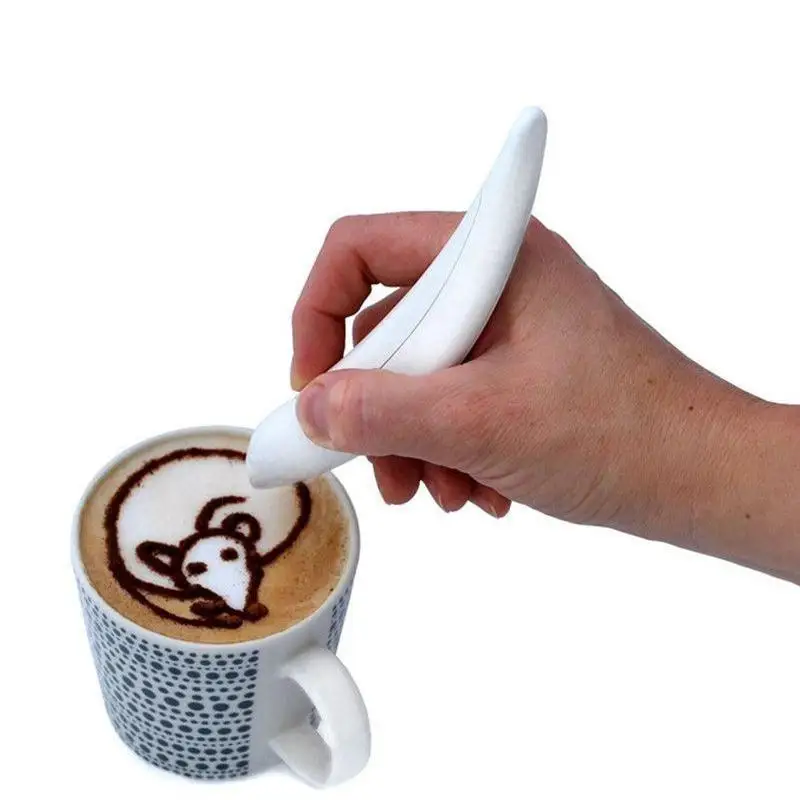 Elektryczny długopis do kawy Spice Pen Latte Milk Art Pen do dekoracji ciastek kawowych Długopis do rysowania w kawie Barista Tools Bar Supplie
