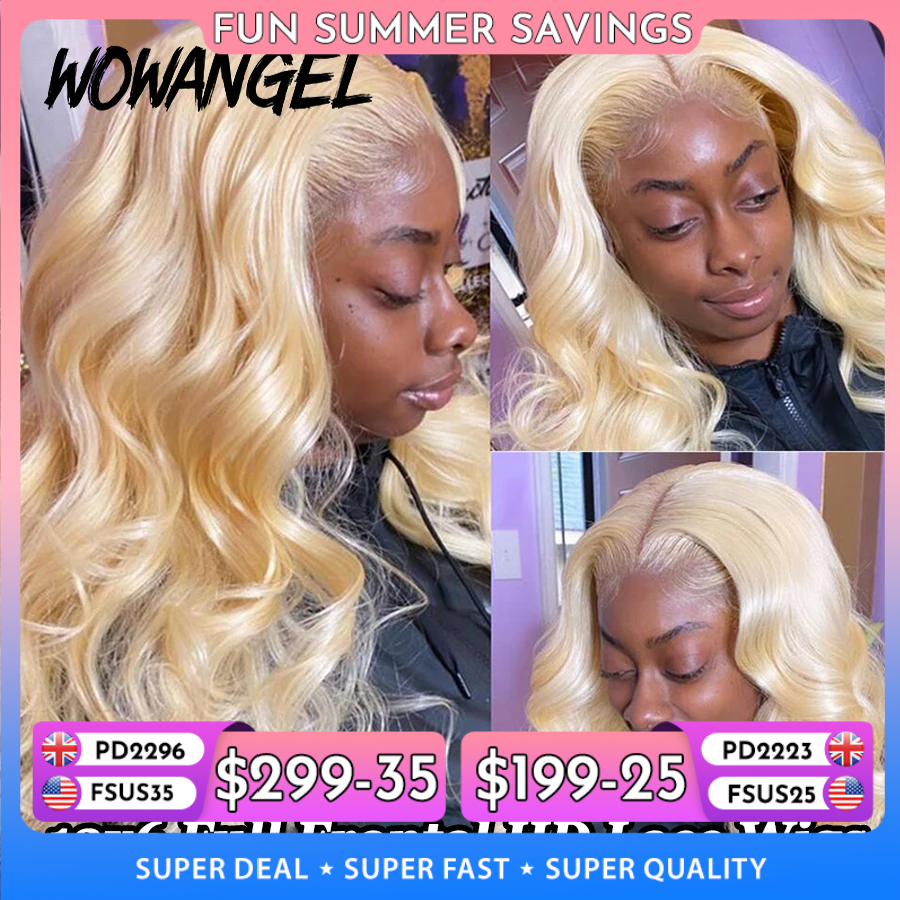 Perruque Lace Frontal Wig sans colle naturelle, 32 pouces, 250%, 13x6, HD, peau fondue, cuir chevelu naturel, blond 613