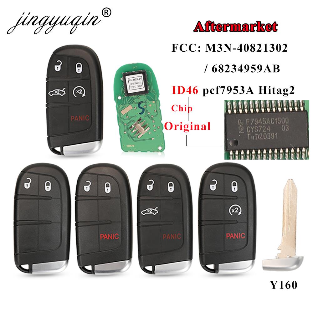 Jingyuqin 433 MHz ID46 M3N- 40821302   Inteligentny zdalny kluczyk samochodowy do Chryslera 300C Dodge Charger Journey Challenge Dart Durango
