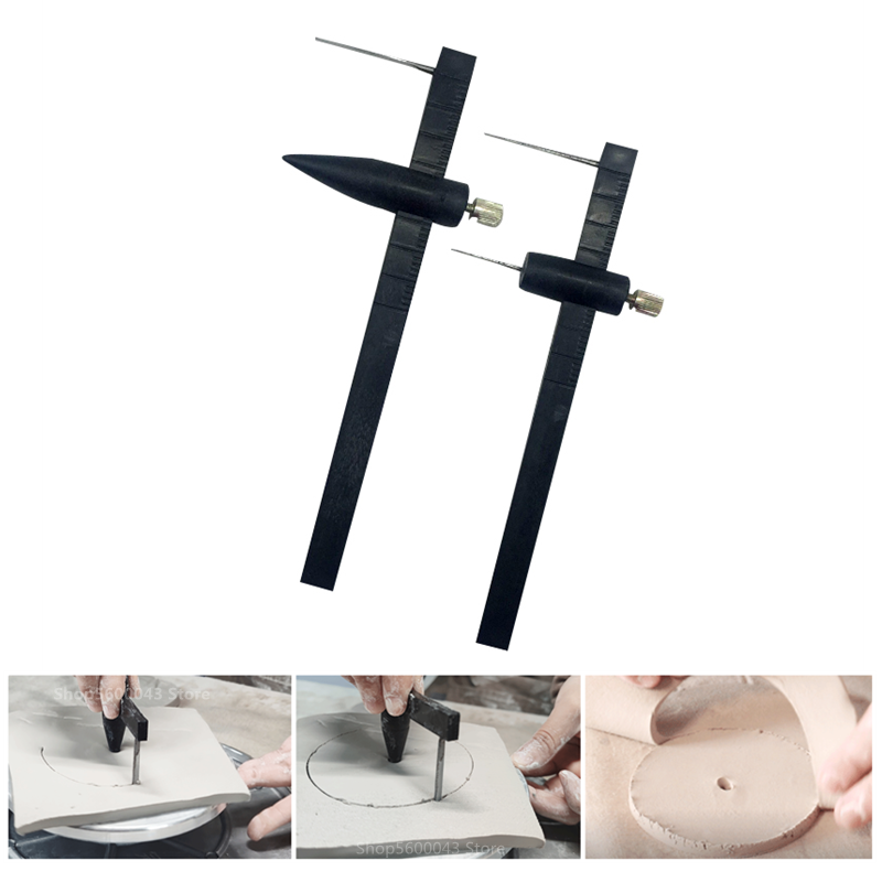 Narzędzia garncarskie Glina garncarska Okrągły nóż Okrągłe narzędzie tnące Plastikowa linijka miernicza Suwmiarka DIY Making Clay Ceramic Cutting