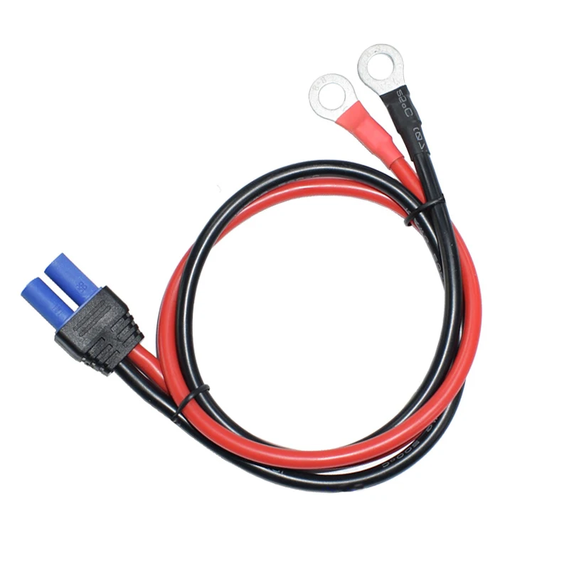 50cm 10AWG EC5 żeński na O-ring Terminal CablePower złącze przewodu przedłużacz przewód silikonowy awaryjny akumulator kabel rozruchowy