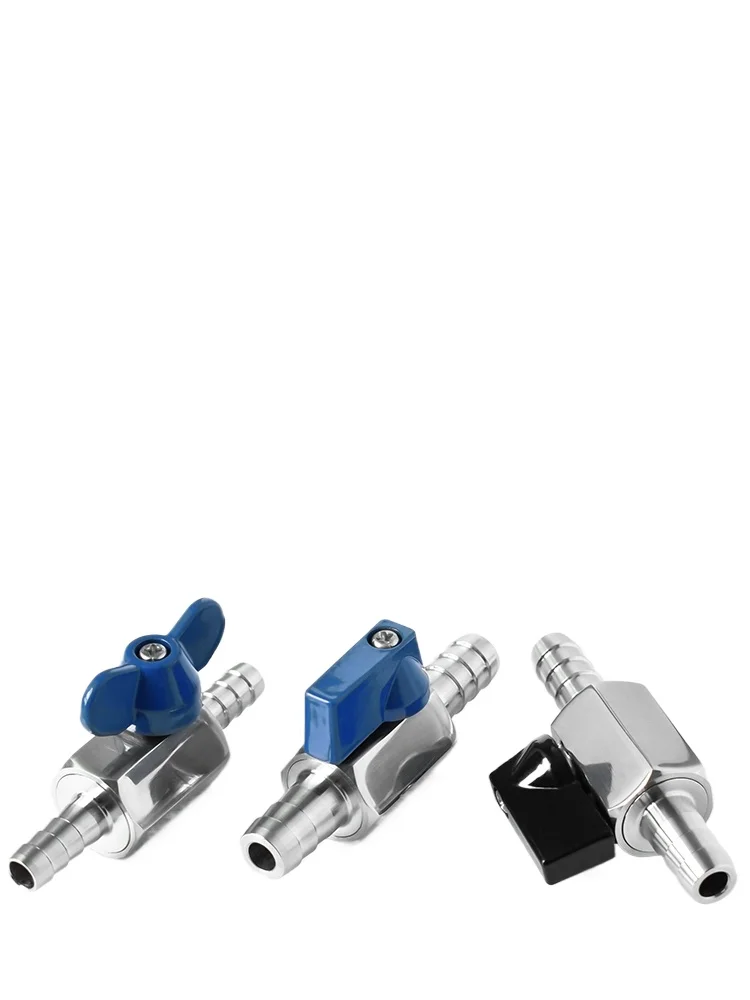 304 aço inoxidável 7mm 8mm 9mm 10mm 11mm 12mm mini válvula de esfera pagode duplo longo/curto alça borboleta vermelho preto azul amarelo