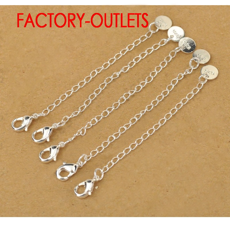40 Stück viel echtes 925er-Sterlingsilber, Modeschmuck, Verlängerungsketten für Halskette/Armband, DIY-Schmuckzubehör