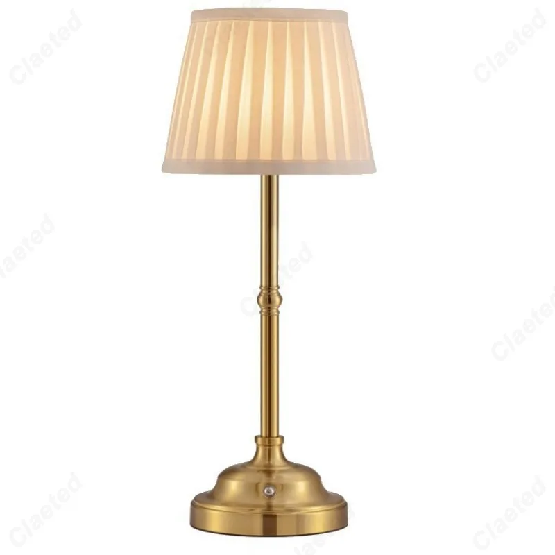 Criativo led de carregamento toque escurecimento tecido lâmpada mesa quarto lâmpada cabeceira high-end atmosfera pequena luz da noite iluminação