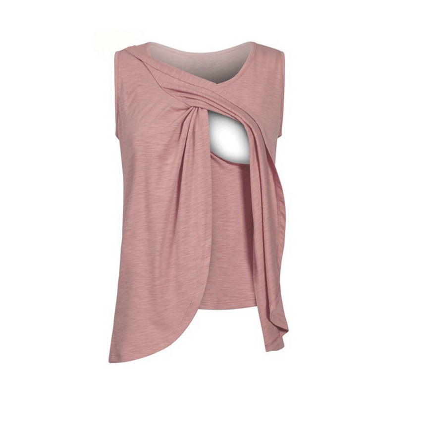 Mulheres grávidas t camisa maternidade verão manga curta botão lateral tripulação pescoço camisetas cor sólida enfermagem topos para amamentação