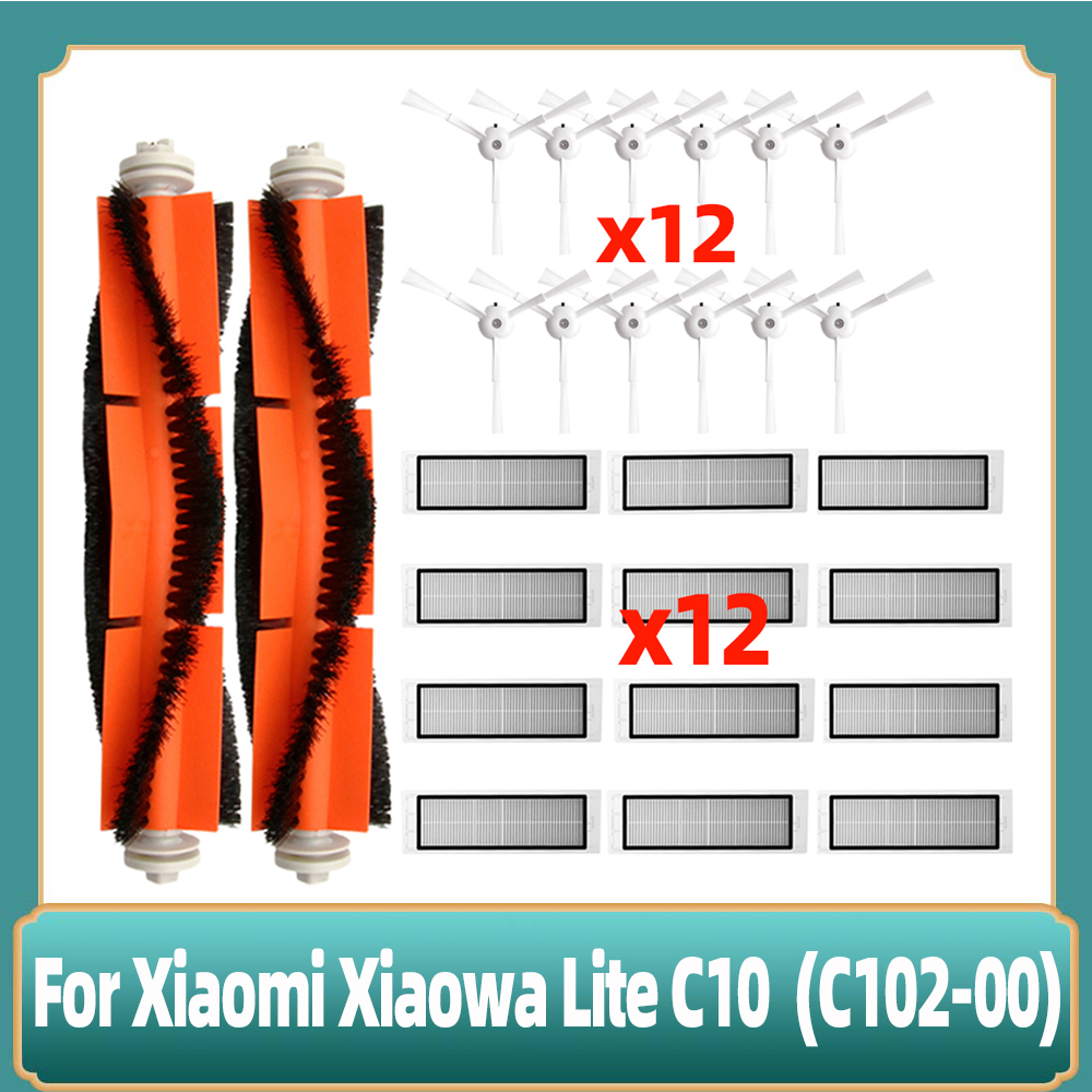 Compatible for Xiaomi Xiaowa Lite C10 / C102-00 Robot Vacuum Cleaner Main Roller Side Brush HEPA Filter Accessories Spare Parts