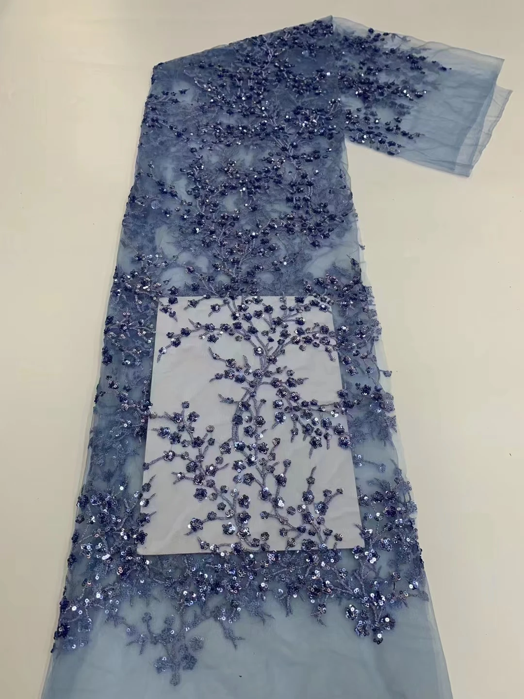 Encaje nigeriano con cuentas bordadas, tela de encaje africana de tul con lentejuelas francesas de alta calidad para coser vestidos de fiesta de boda de lujo
